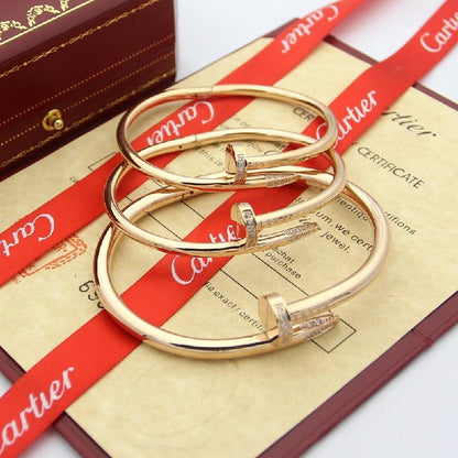 Cartier Nail-Head Bracelet - Black, Gold Rose, Gold, Silver