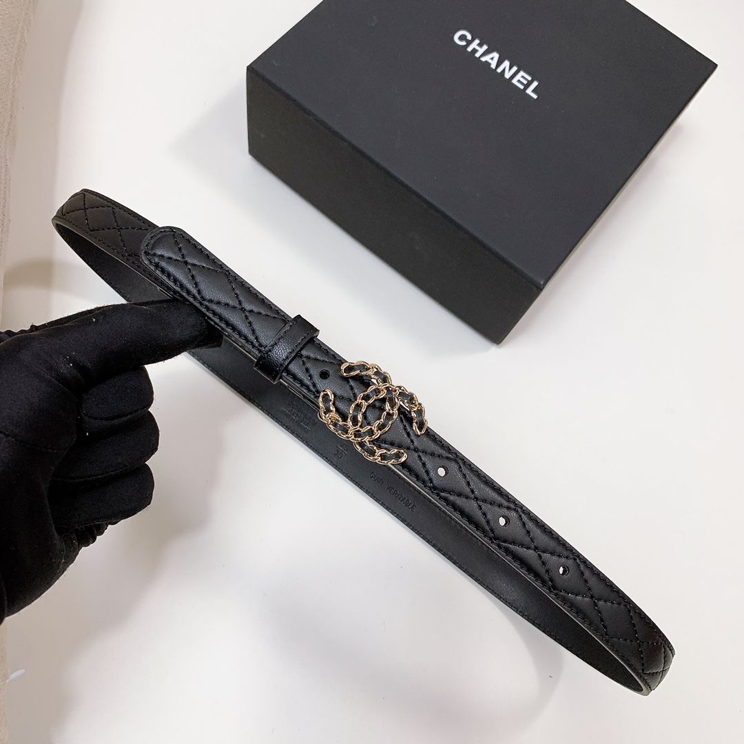 Chanel Quilted Belt - Black