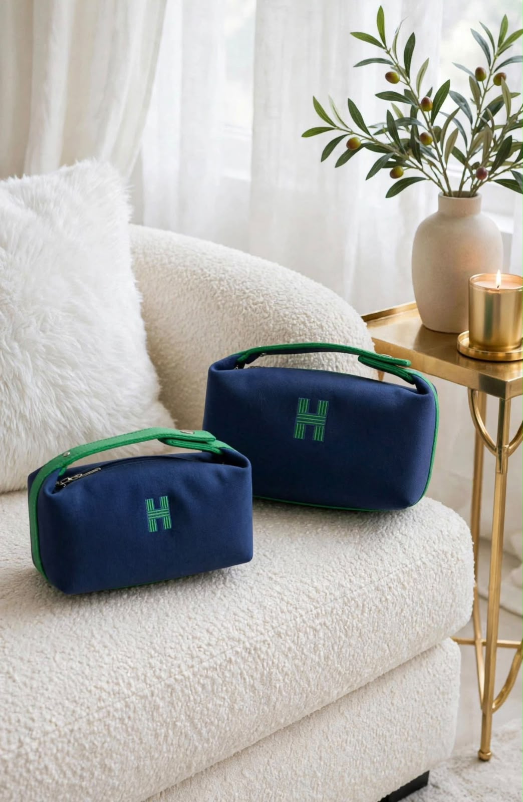 Hermès Makeup Bag - Navy