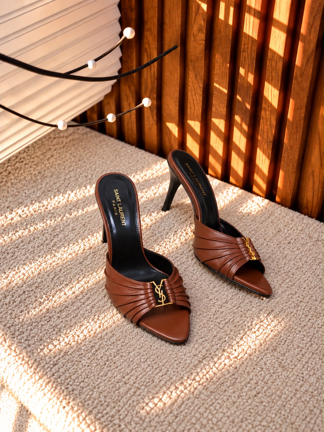 YSL Heels - Black, Brown, Burgundy, Leopard