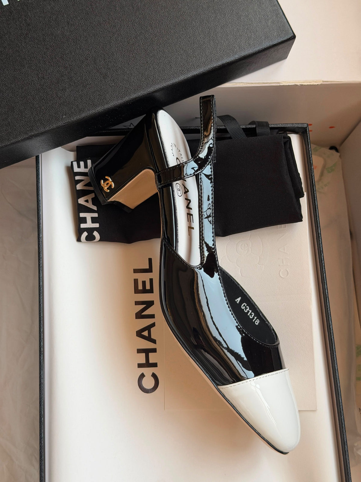 Chanel Mary Jane Heels - Black & White