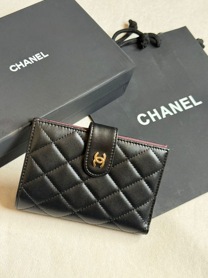 Chanel Wide-Quilted Wallet - Black