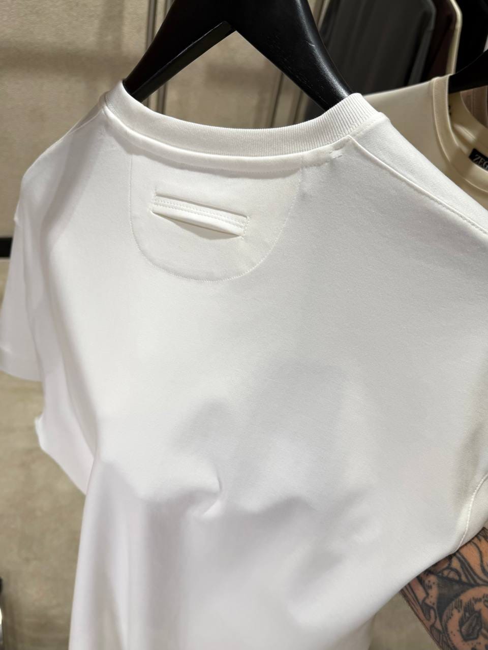 Zegna Back-Zip T-Shirt - White