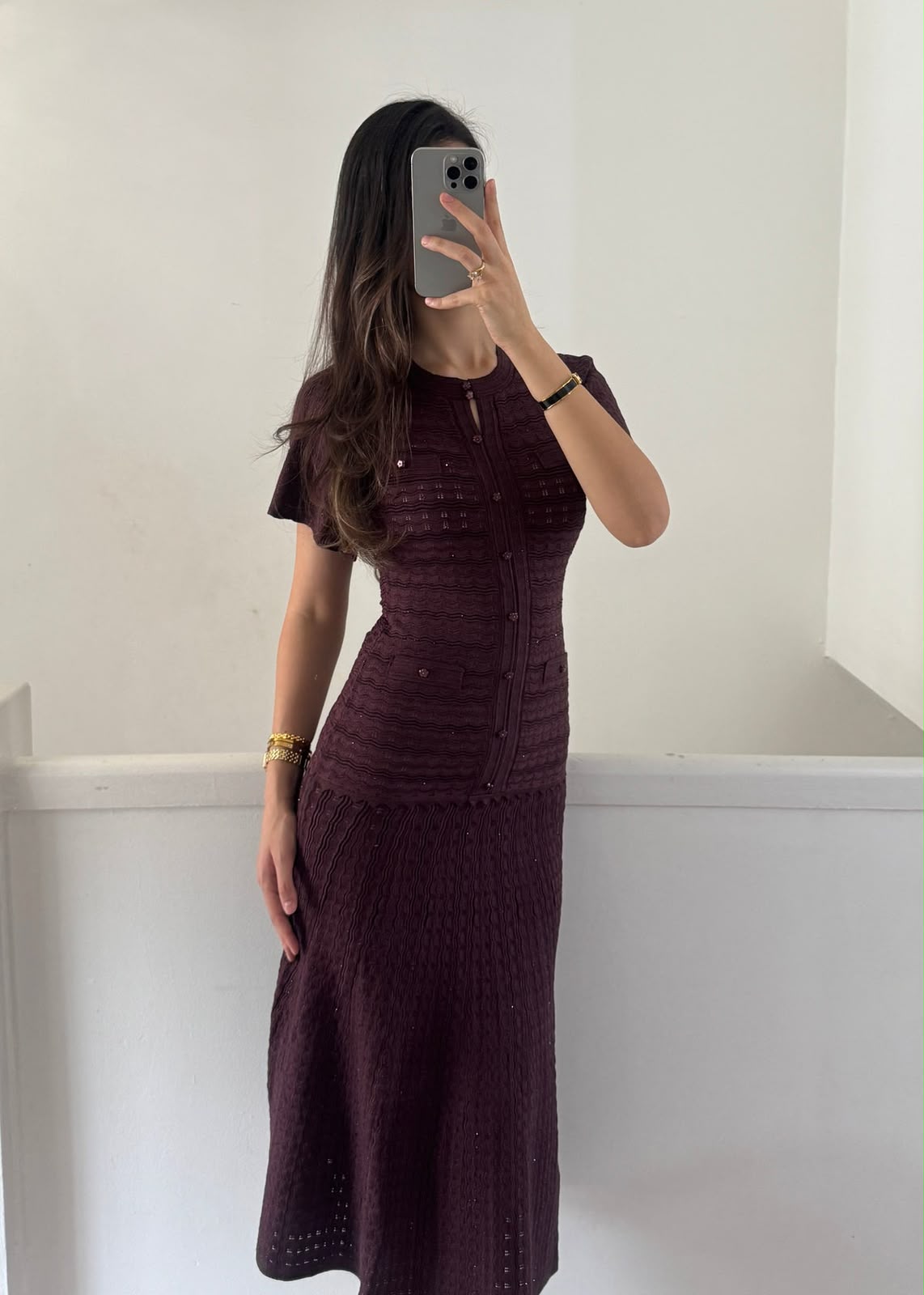 Sandro Dress - Burgundy