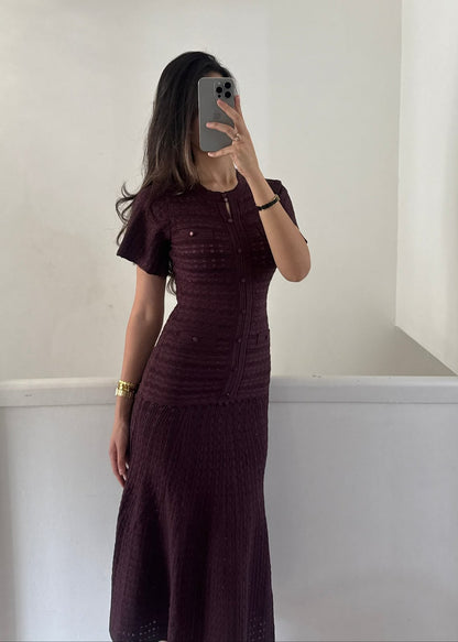 Sandro Dress - Burgundy