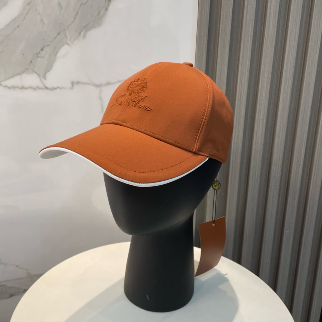 Loro Piana Contrast-Brim Cap - Orange