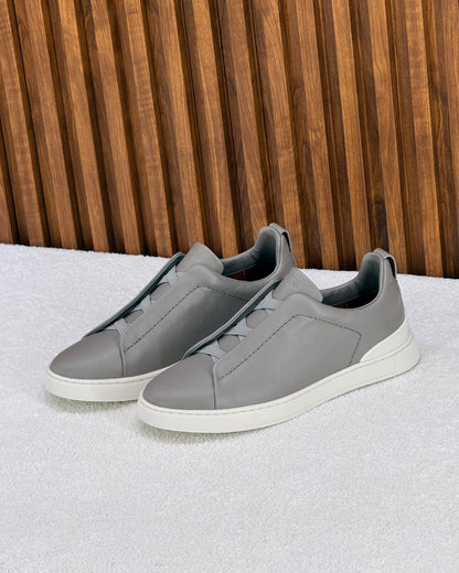 Zegna Triple Stitch Sneakers - Grey