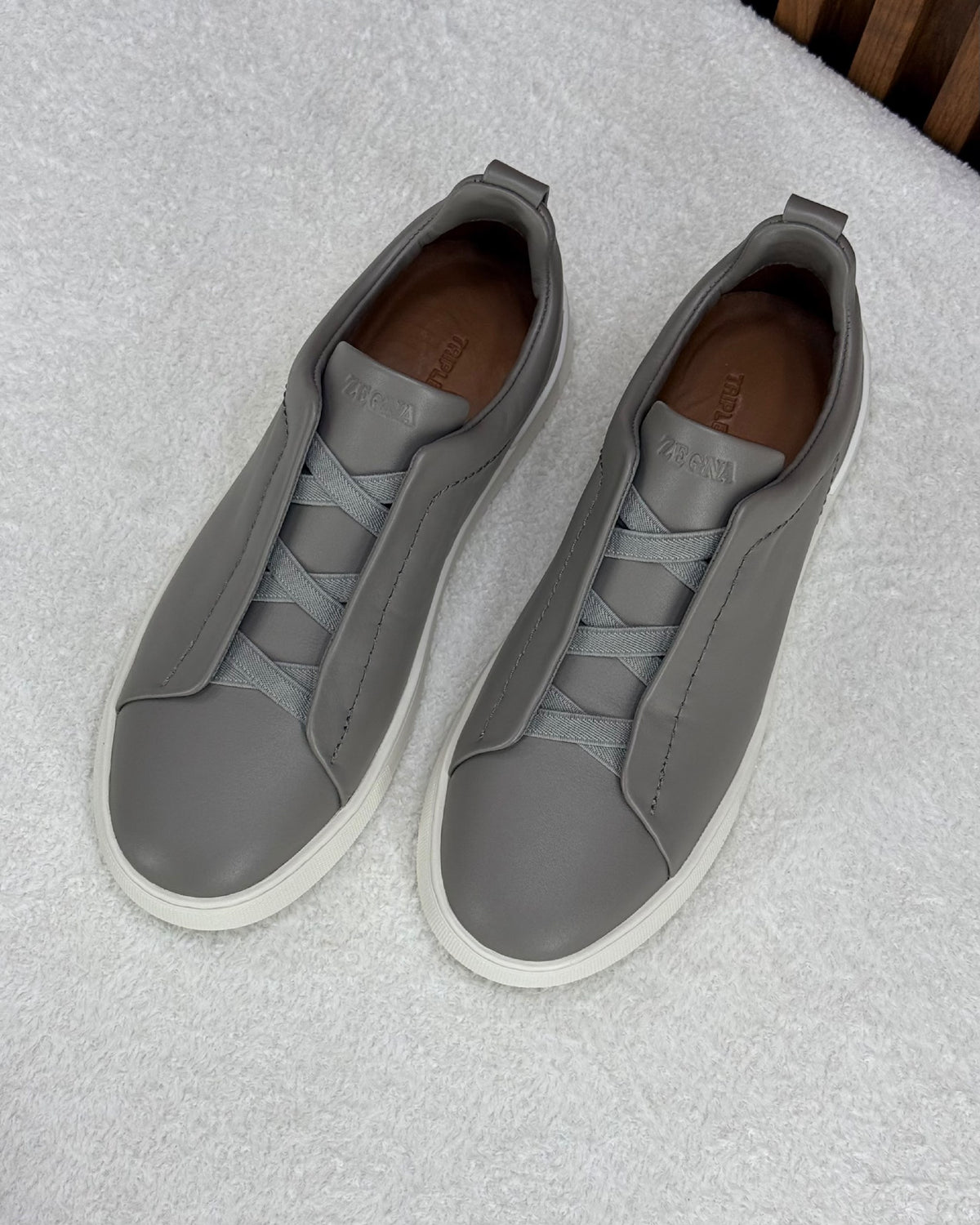 Zegna Triple Stitch Sneakers - Grey