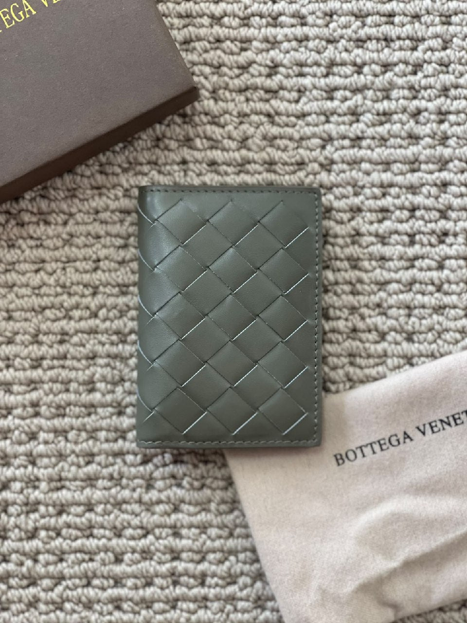 Bottega Veneta Card Holder - Dark Grey, Green, Grey, Navy