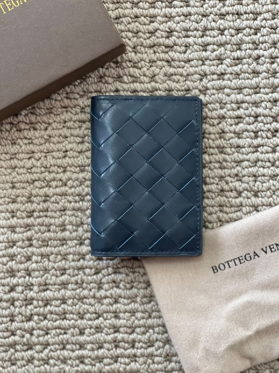 Bottega Veneta Card Holder - Dark Grey, Green, Grey, Navy