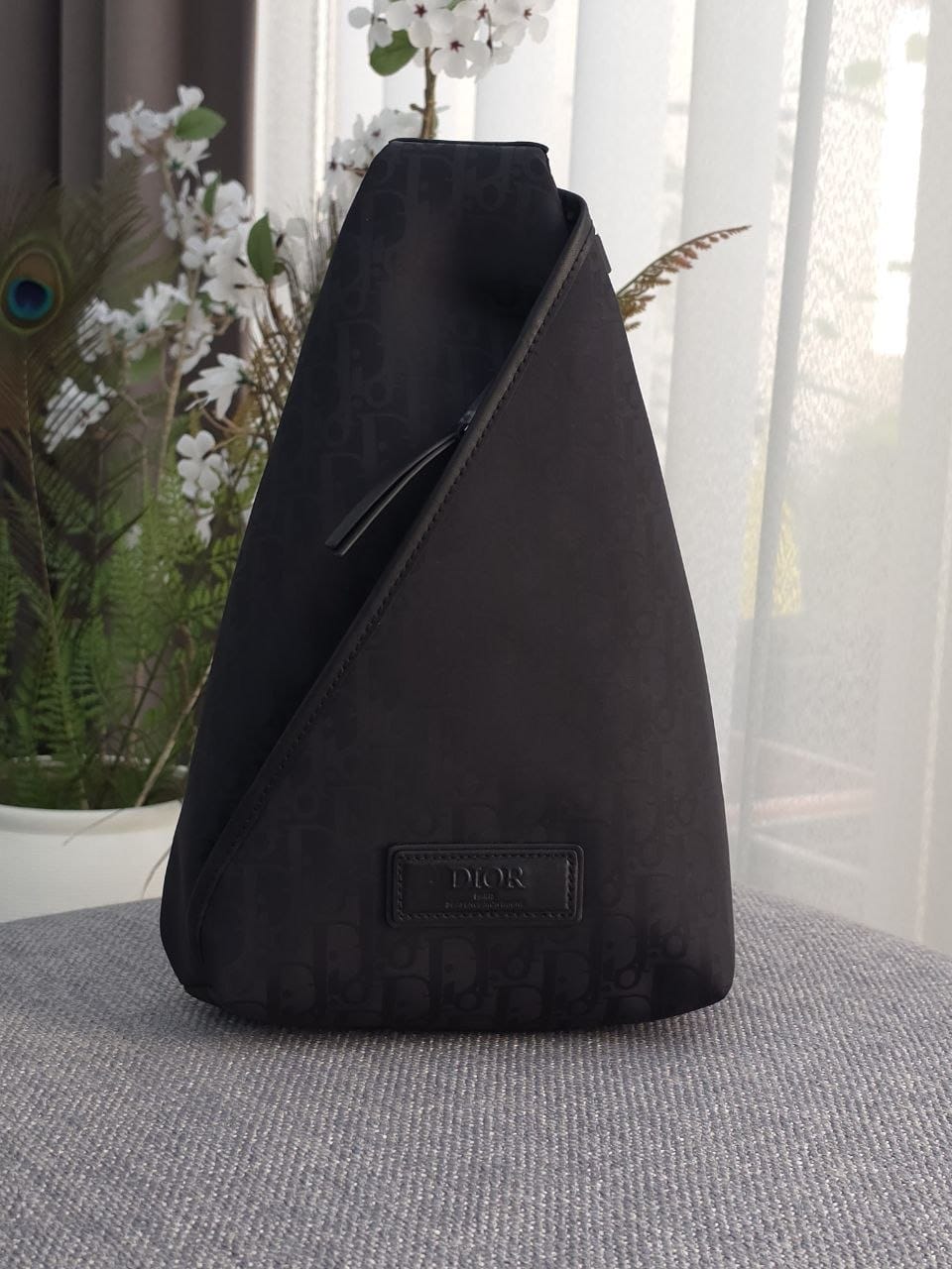 Dior Triangular Sling Bag - Black