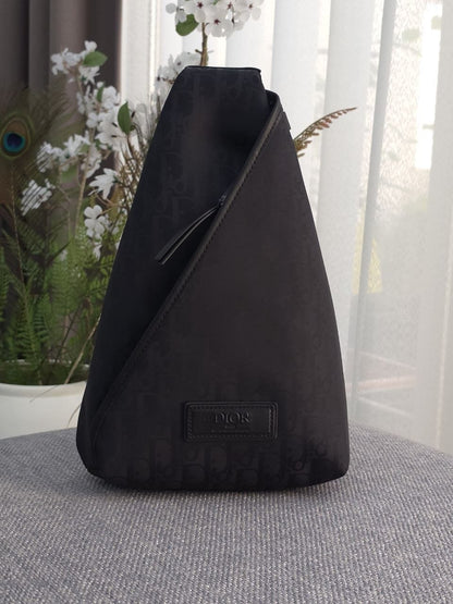 Dior Triangular Sling Bag - Black
