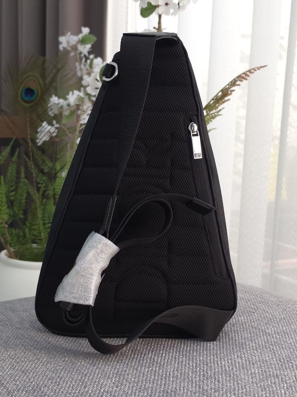 Dior Triangular Sling Bag - Black