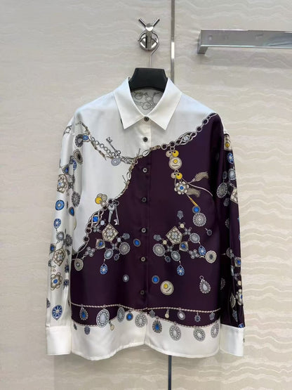 Versace Asymmetric-Panel Shirt - White