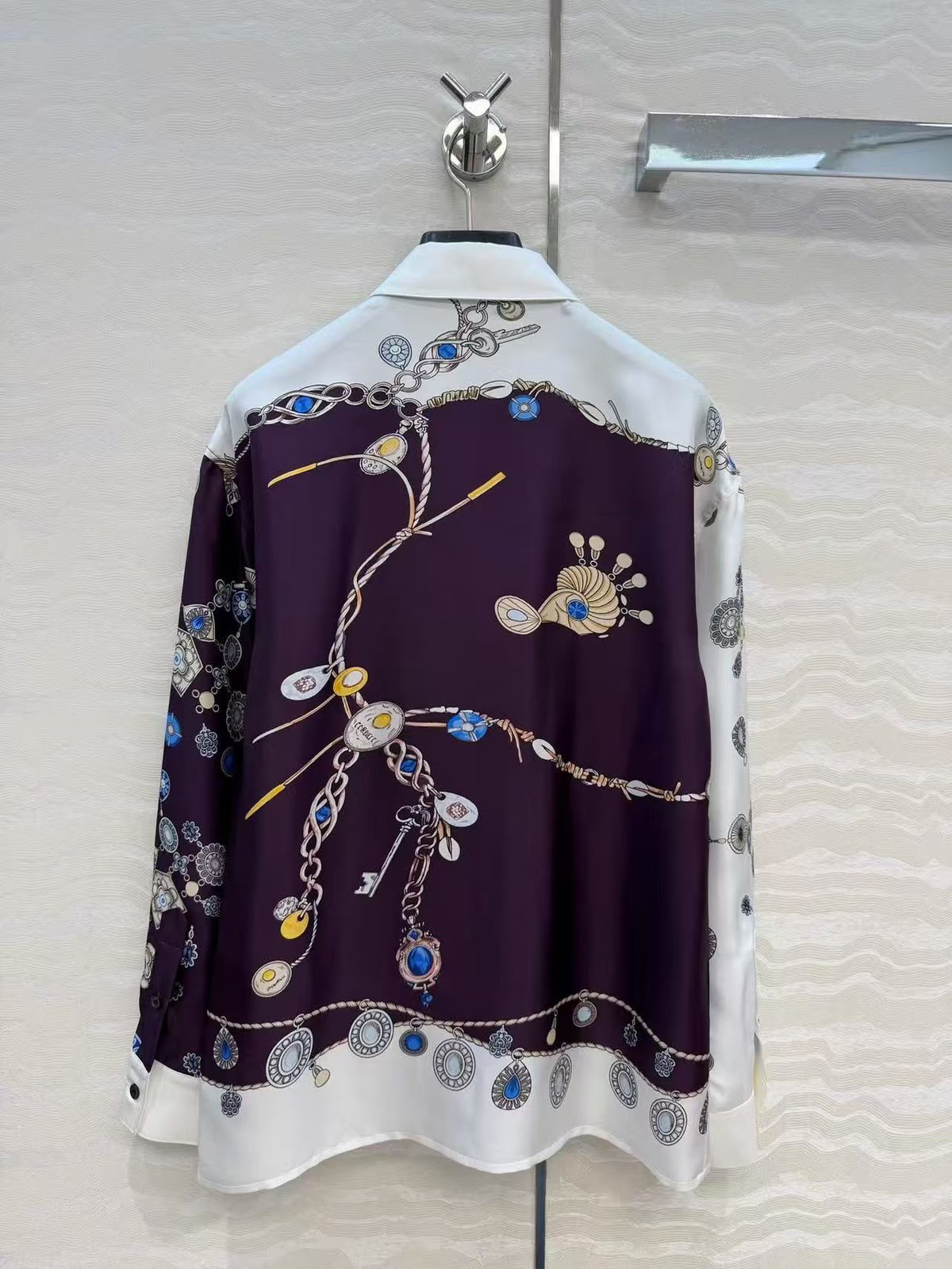 Versace Asymmetric-Panel Shirt - White