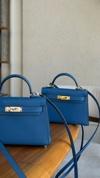 Hermes Mini Kelly Handbag - Blue