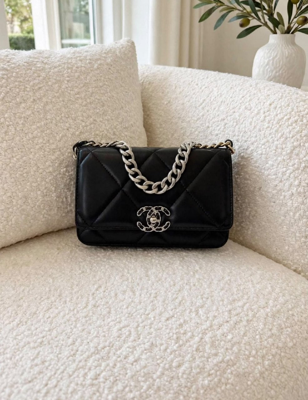 Chanel Shoulder Bag - White, Grey, Black