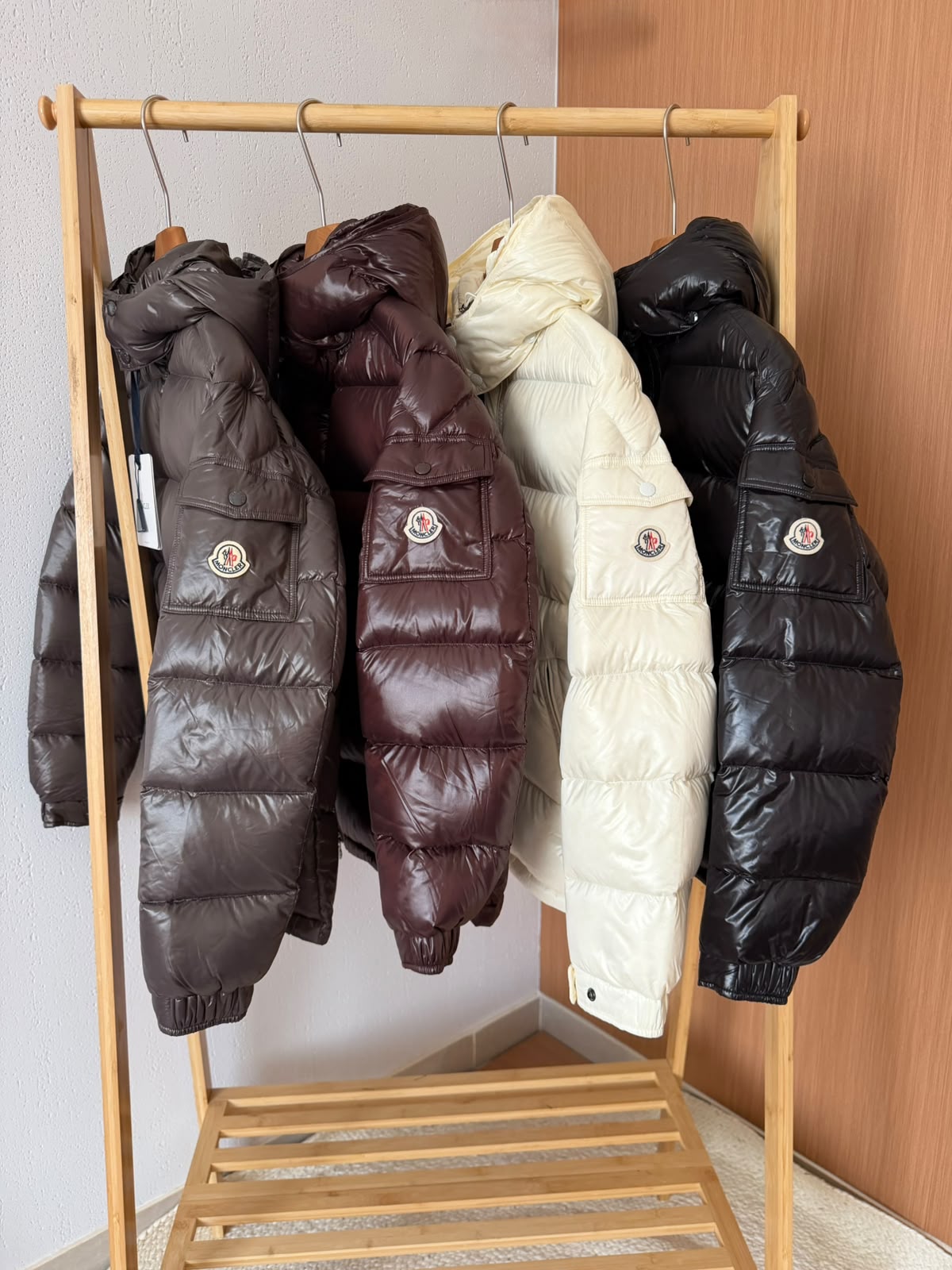 Moncler Hooded Jacket - Burgundy, Black, Dark Grey, White