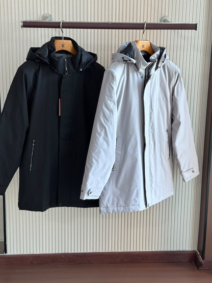 Loro Piana Cuff-Tab Jacket - White, Black