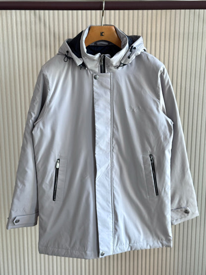 Loro Piana Cuff-Tab Jacket - White, Black