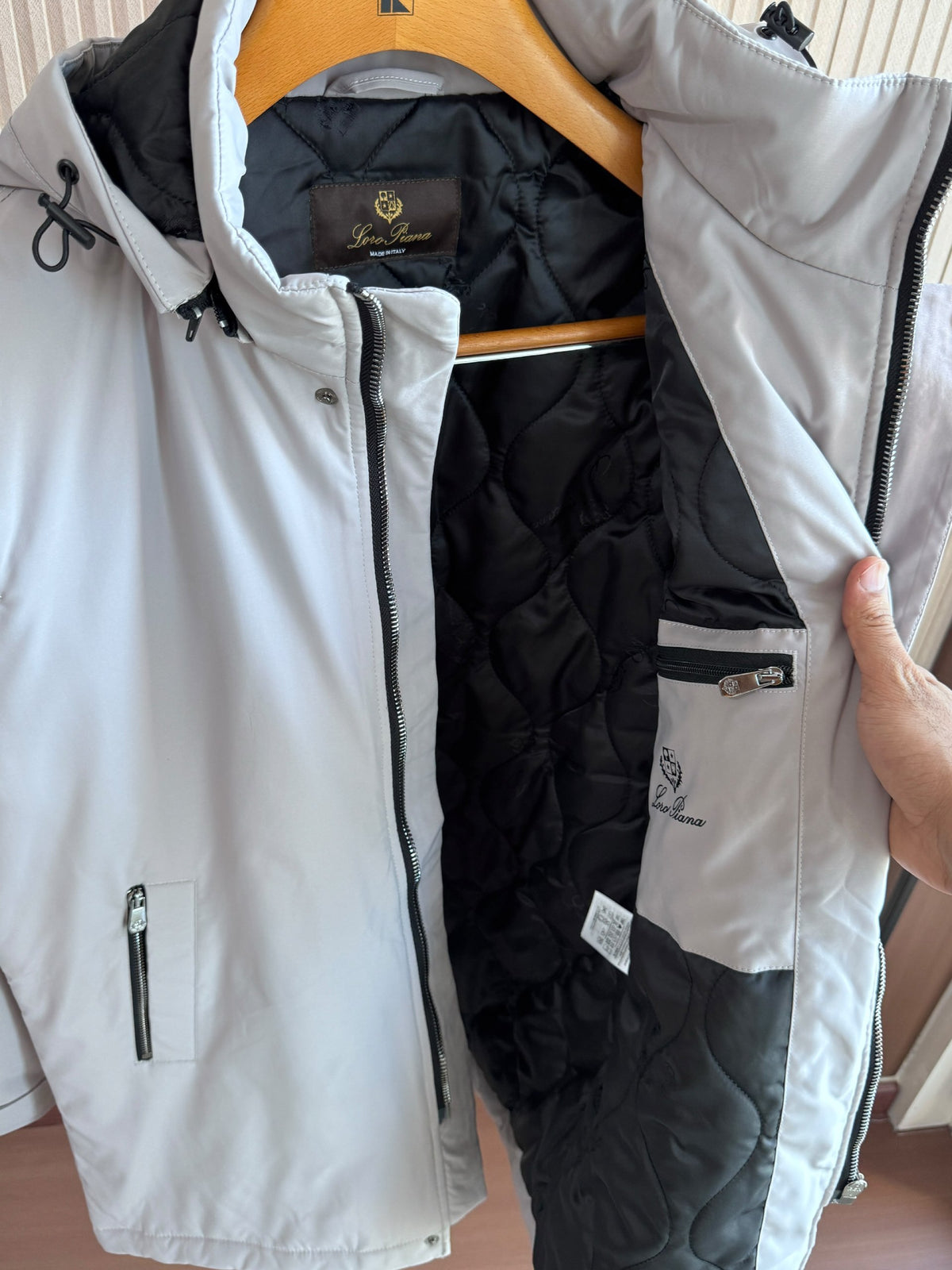 Loro Piana Cuff-Tab Jacket - White, Black