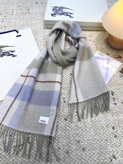 Burberry Plaid Scarf - Grey
