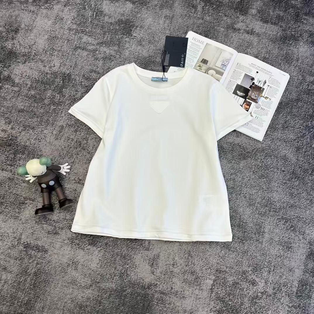 Prada T-Shirt - White, Burgundy
