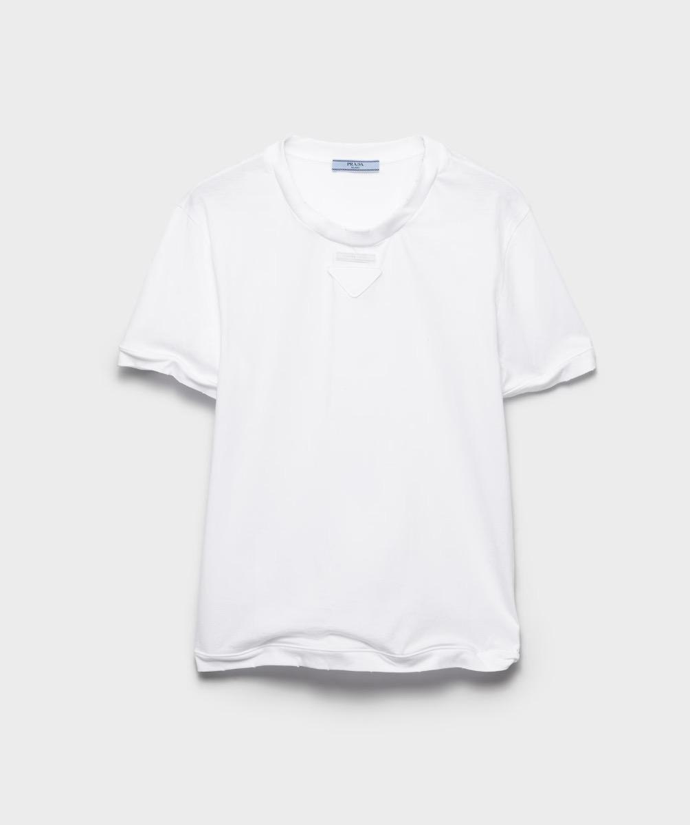 Prada T-Shirt - White, Burgundy