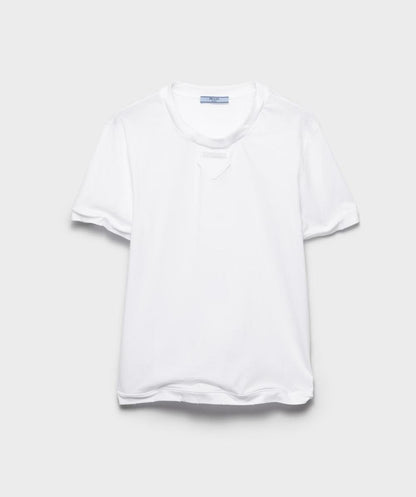 Prada T-Shirt - White, Burgundy