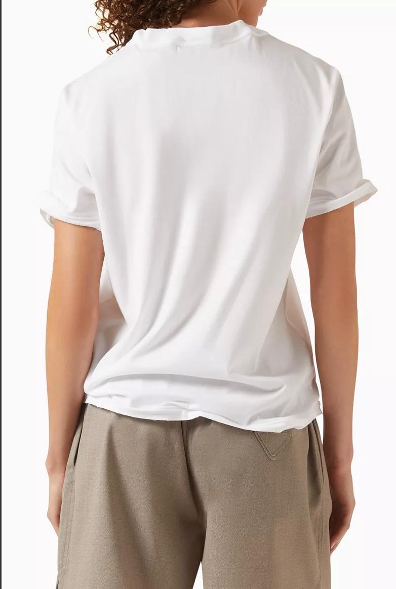 Prada T-Shirt - White, Burgundy