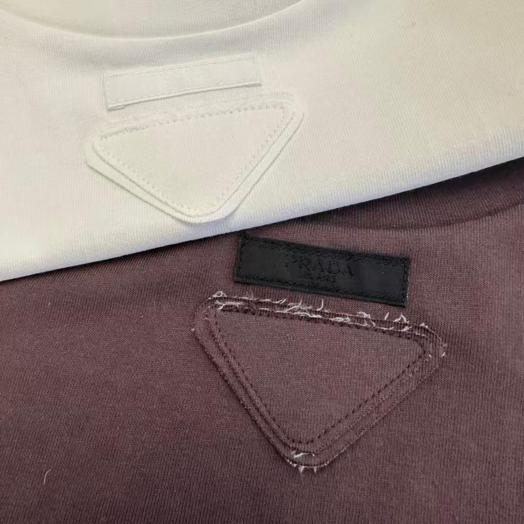 Prada T-Shirt - White, Burgundy