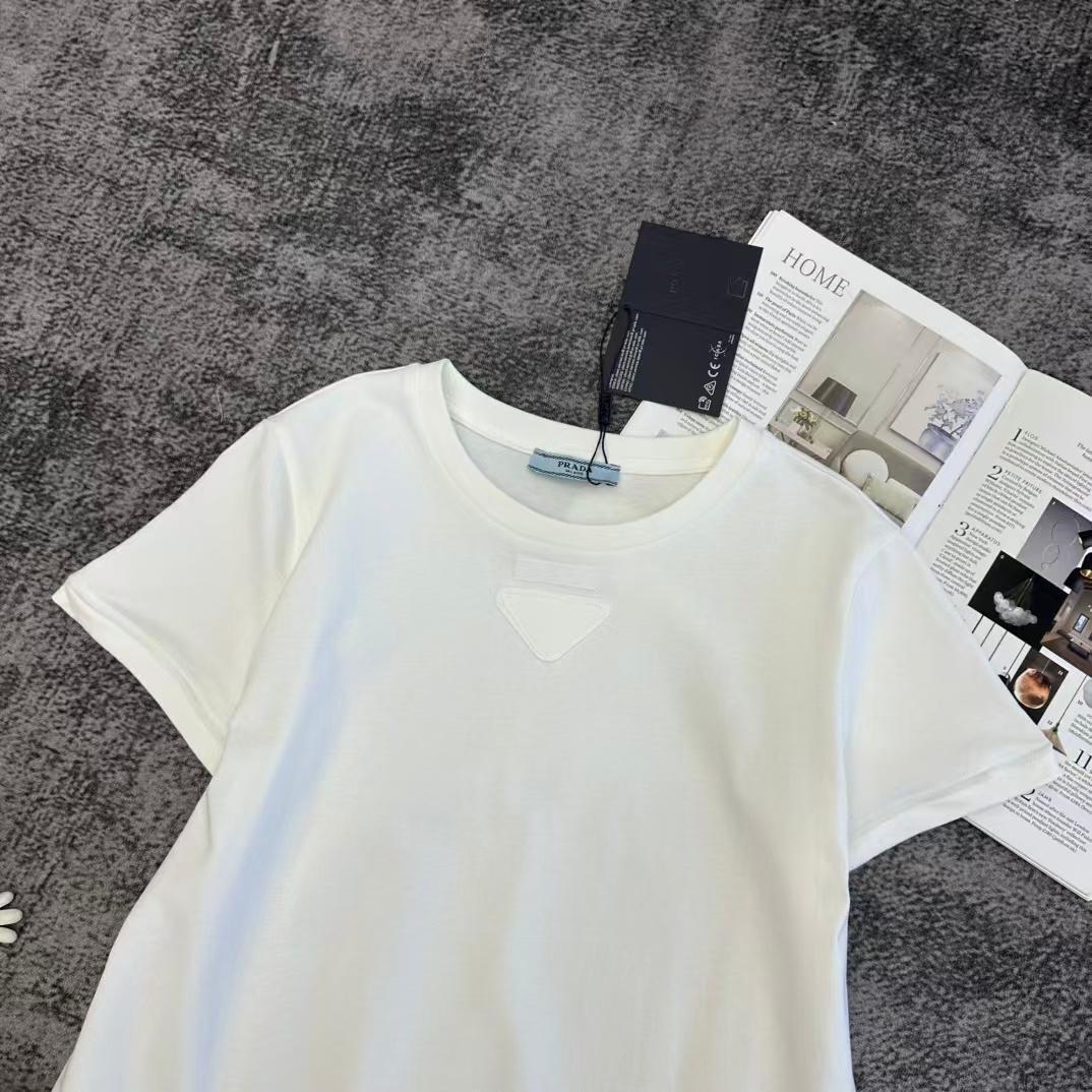 Prada T-Shirt - White, Burgundy