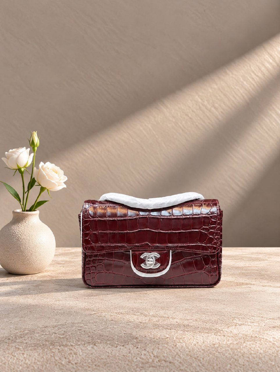 Chanel Shoulder Bag - Burgundy Embossed
