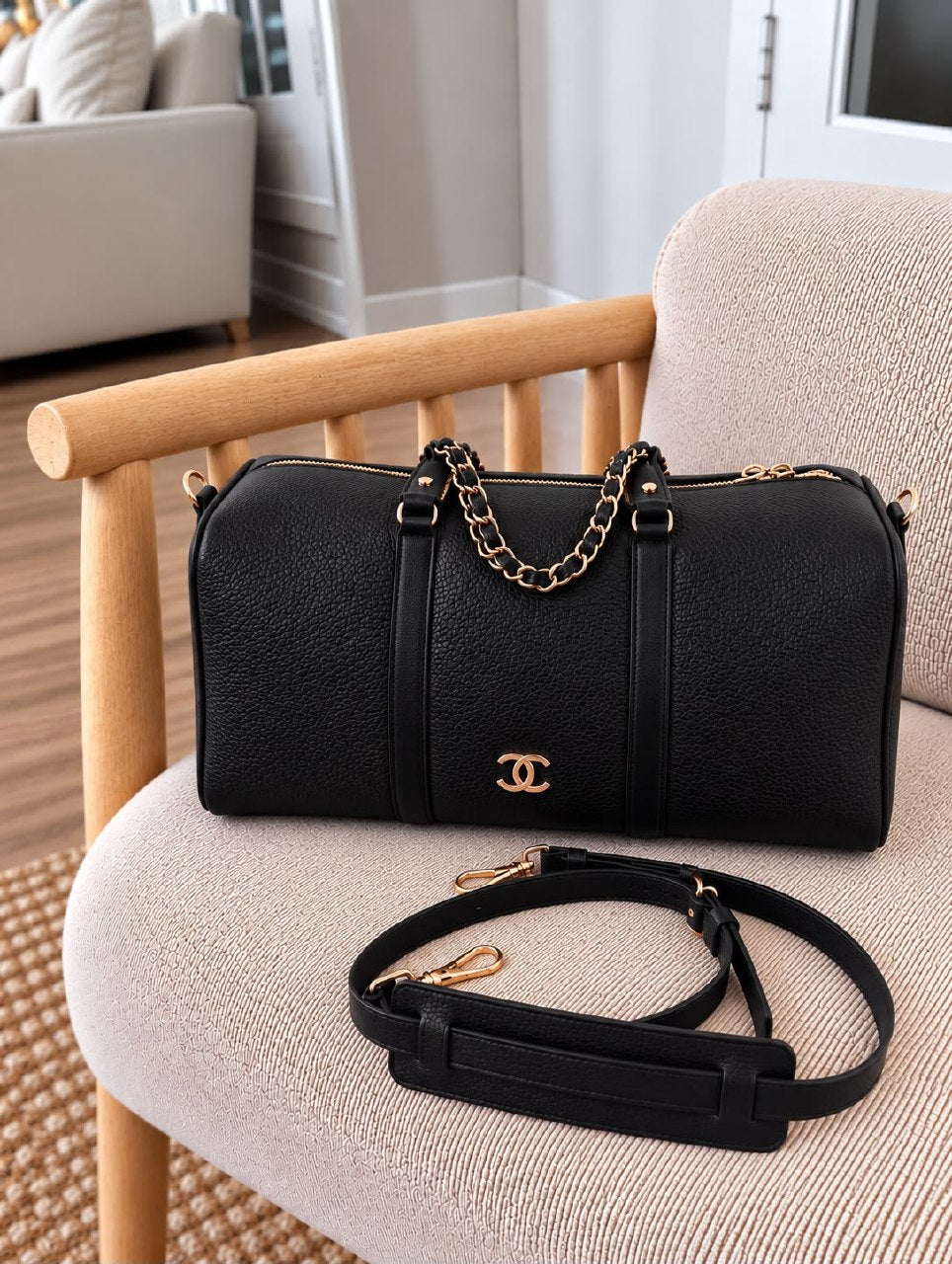 Chanel Barrel Handbag - Black