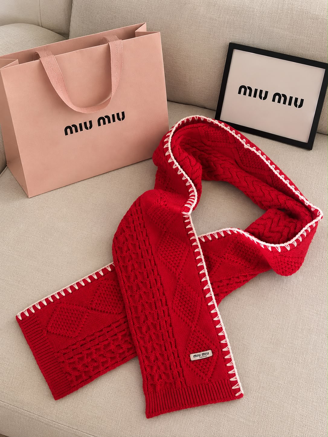 Miu Miu Shawl - Red