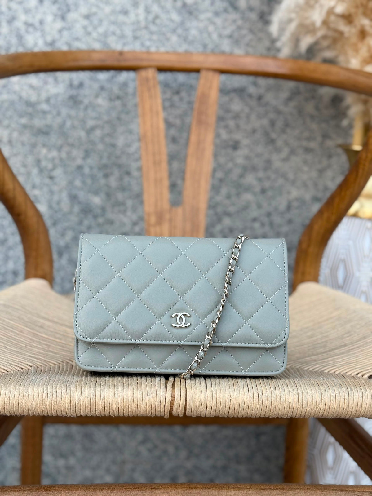 Chanel Quilted Flap Shoulder Bag - Light Blue
