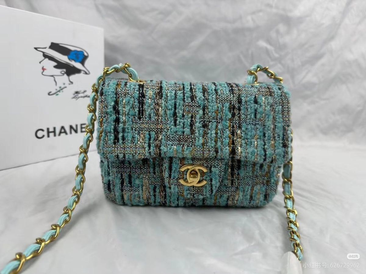 Chanel Rectangular Flap Shoulder Bag - Blue
