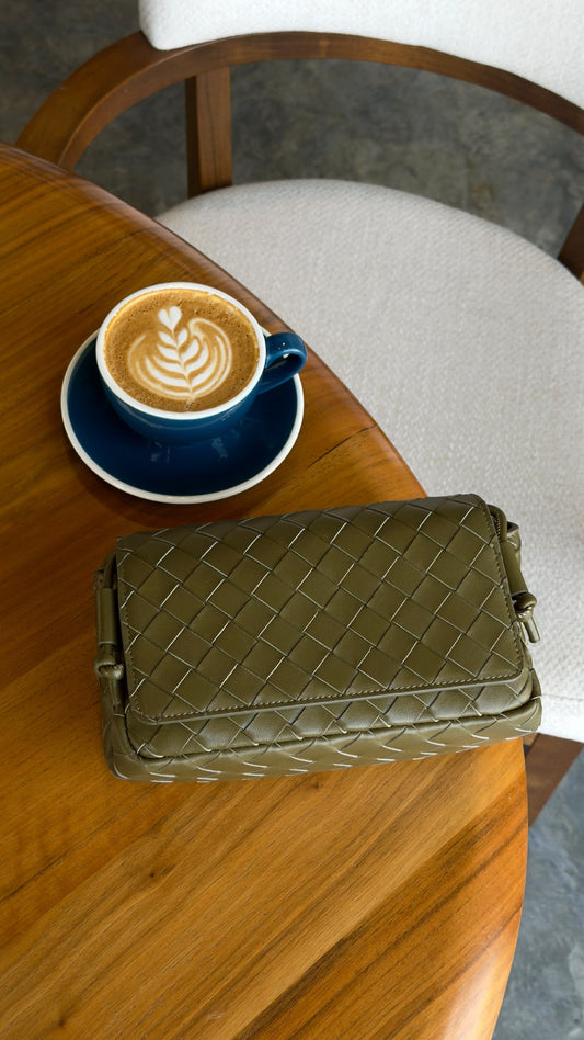 Bottega Veneta Notturno Crossbody Bag - Green