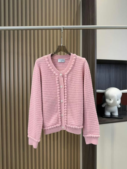 Chanel Cardigan - Pink, White, Black