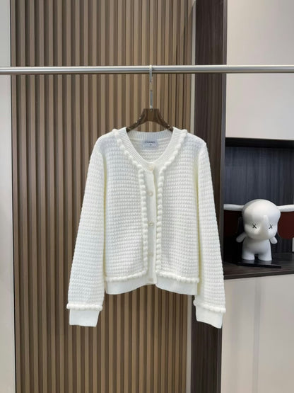 Chanel Cardigan - Pink, White, Black