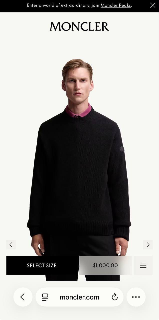 Moncler Crew Neck Sweater - Grey, Black, Navy