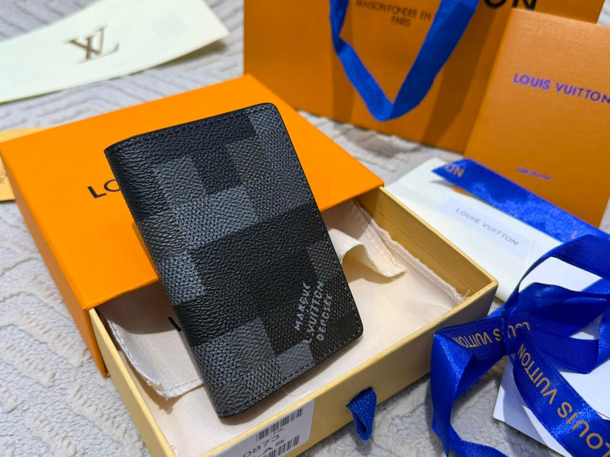 Louis Vuitton Checkerboard Card Holder - Black