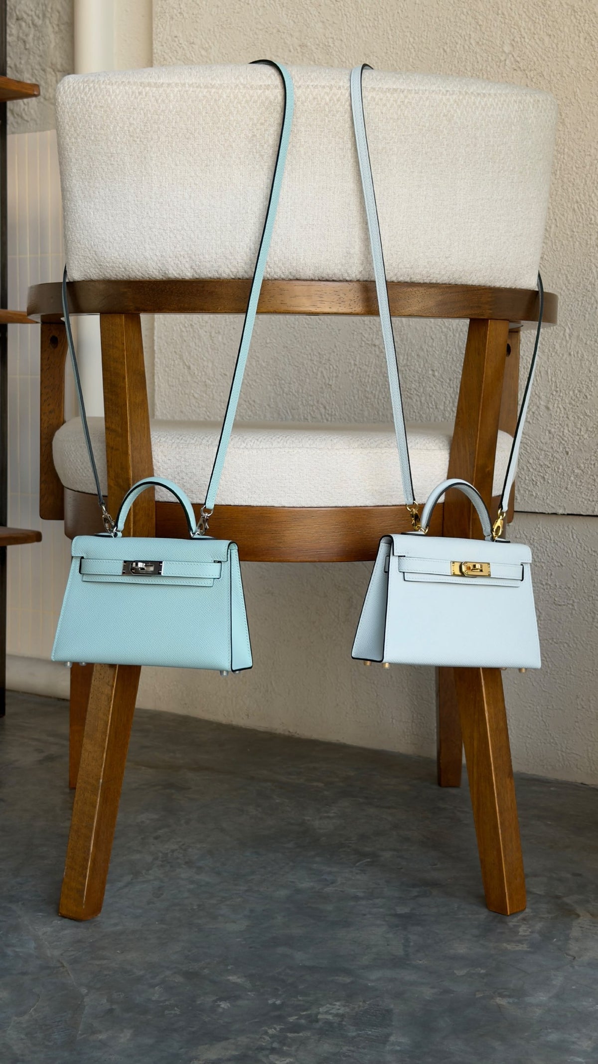 Hermes Mini Kelly Handbag - White