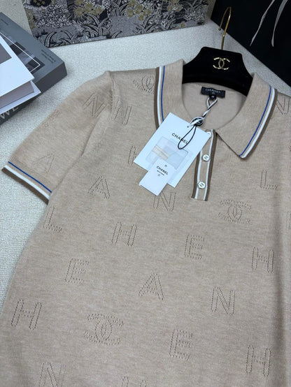 Chanel Polo Shirt - Beige, Pink