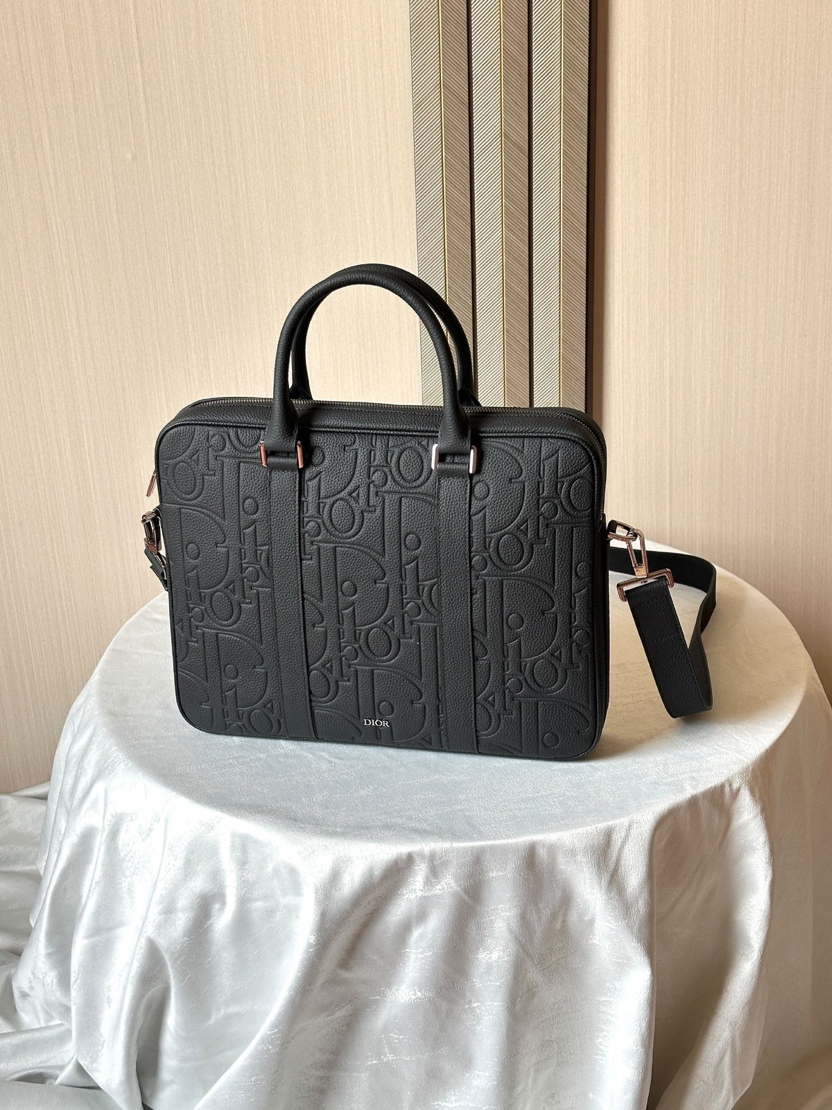 Dior Panel-Front Laptop Bag - Black