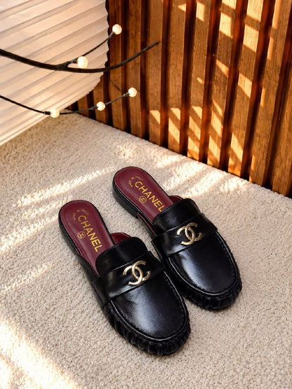 Chanel Ruched Sole Mule - Black