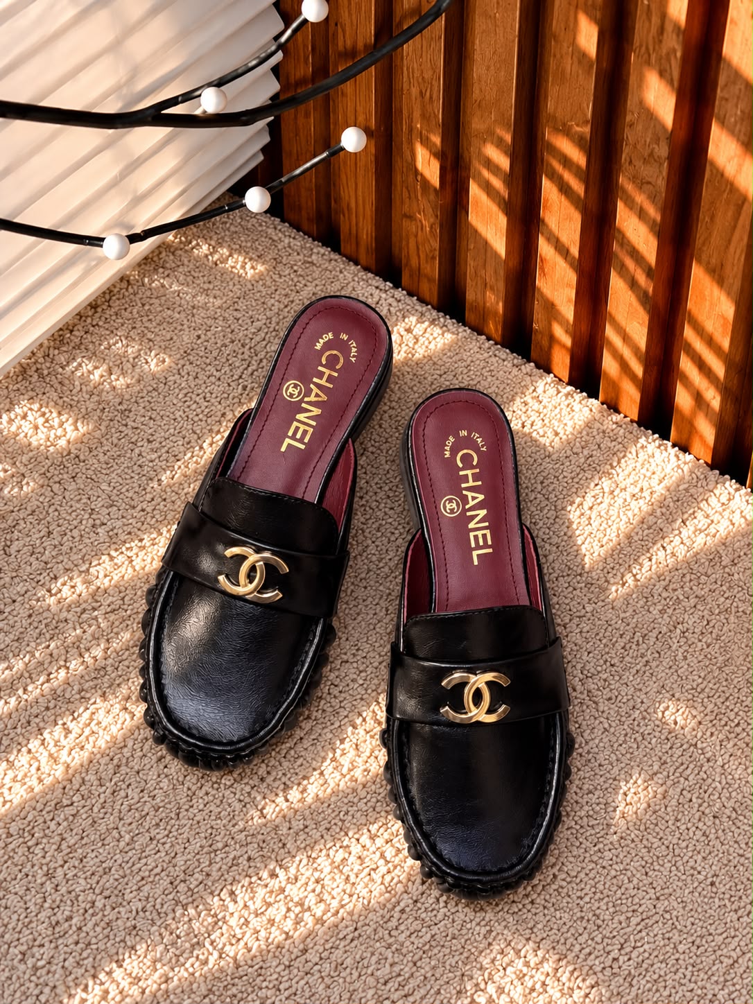 Chanel Ruched Sole Mule - Black