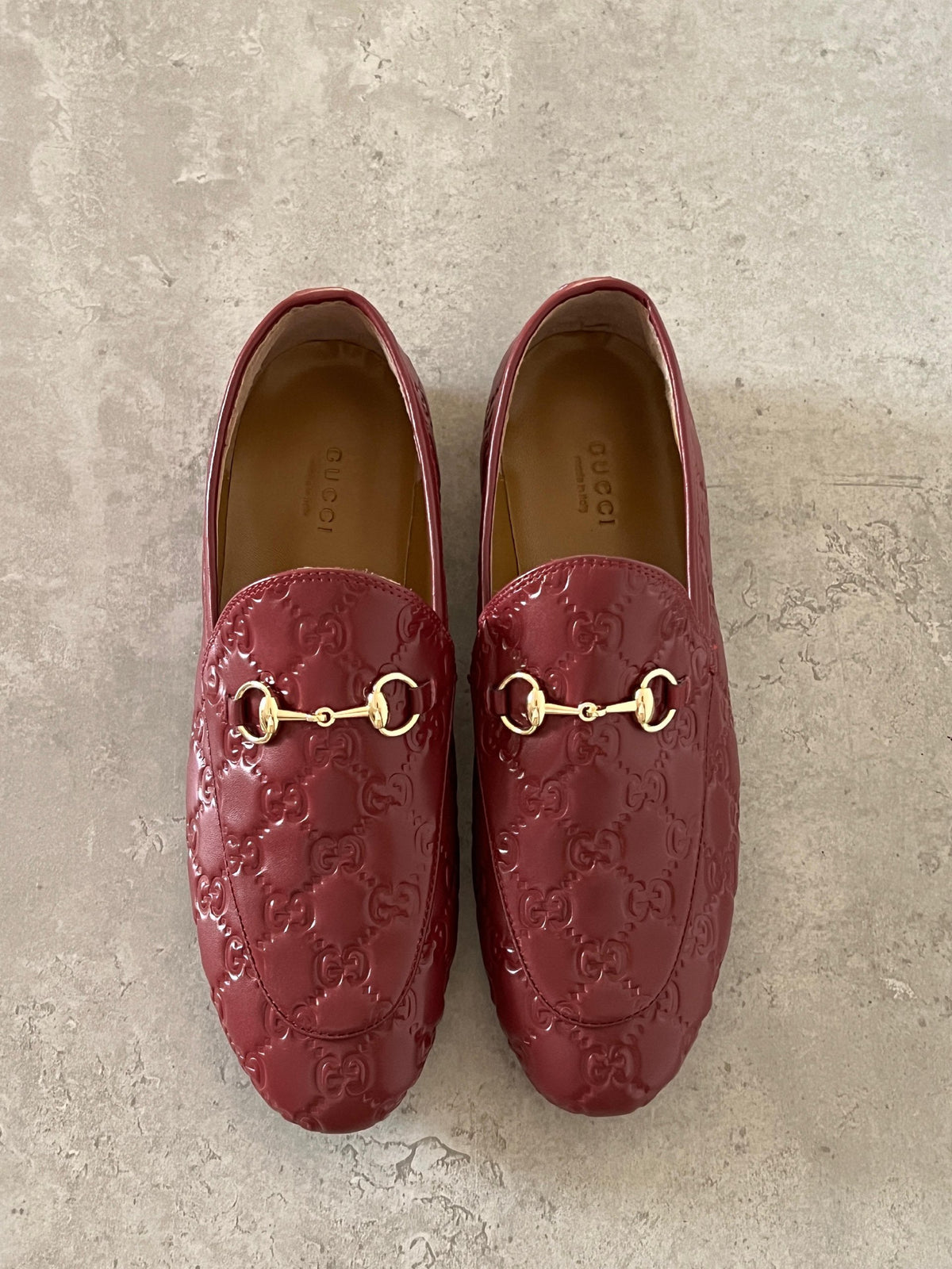 Gucci Loafers - Burgundy Embossed