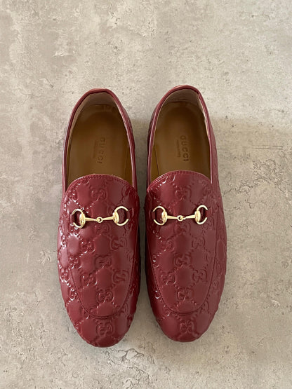Gucci Loafers - Burgundy Embossed