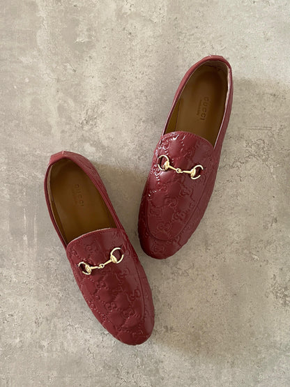 Gucci Loafers - Burgundy Embossed